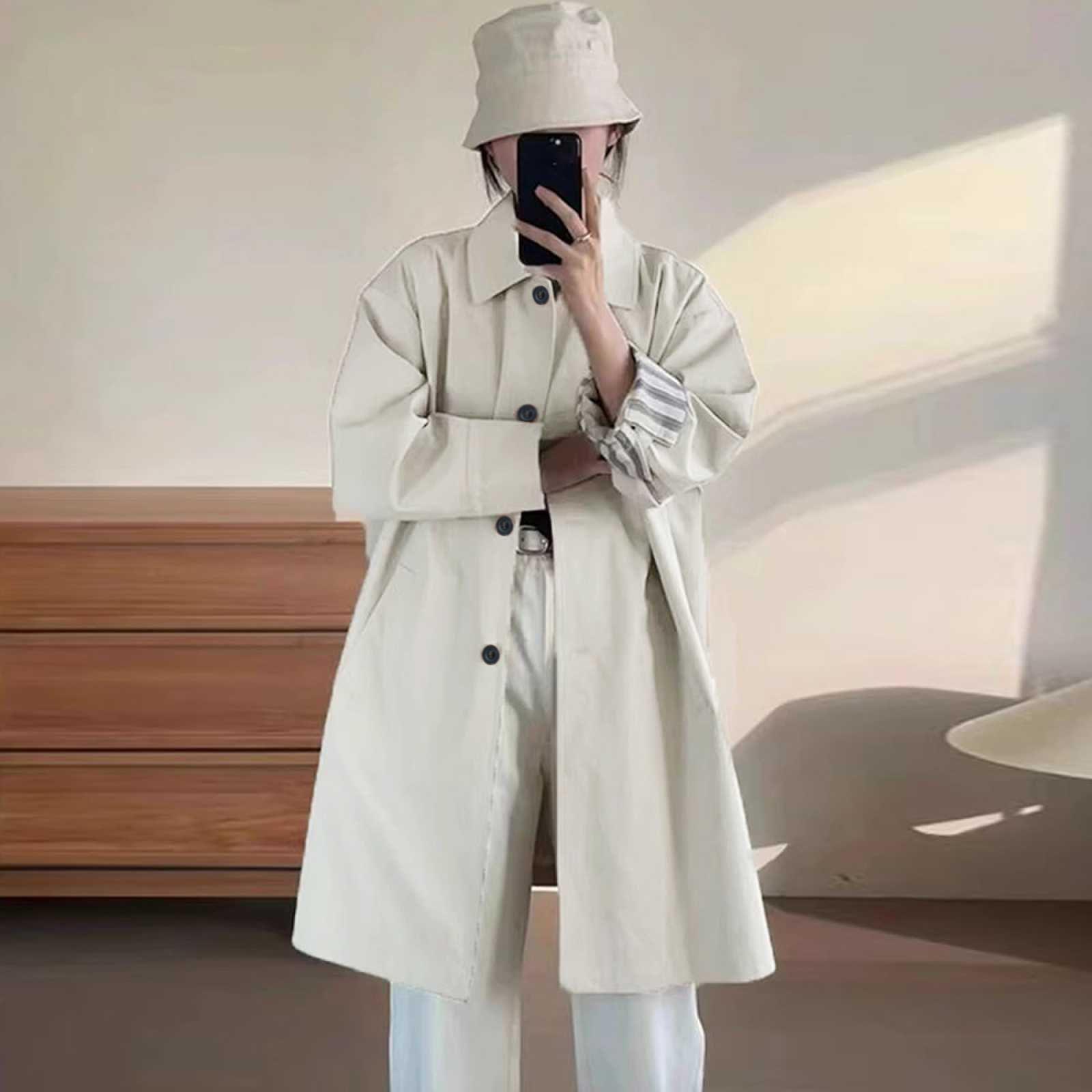 2025 Spring & Autumn Women s Mid-Length Trench Coat Small слонова кістка/білий
2025 Spring & Autumn Women s Mid-Length Trench Coat Small слонова кістка/білий