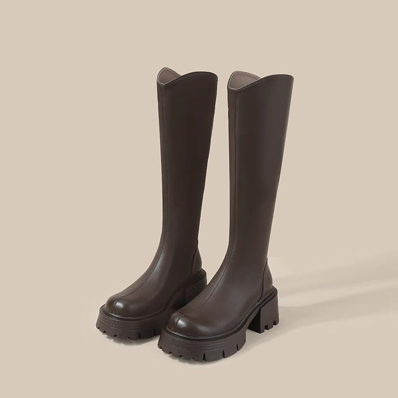 Thick-soled heightening brown boots women s new autumn and winter thin elastic V-mouth boots tall knight boots 34
Thick-soled heightening brown boots women s new autumn and winter thin elastic V-mouth boots tall knight boots 34