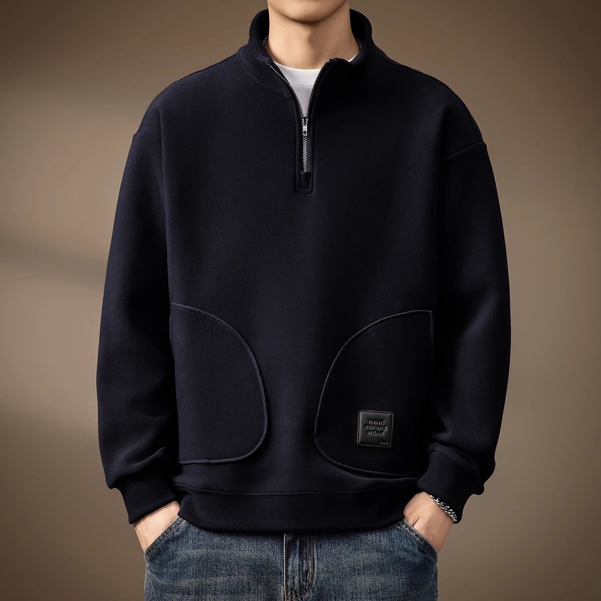 Осень-зима Новая мода воротник-стойка длинный рукав однотонные толстовки Grind Hair мужская одежда свободный карман корейские трендовые топы M королевский синий
Осень-зима Новая мода воротник-стойка длинный рукав однотонные толстовки Grind Hair мужская одежда свободный карман корейские трендовые топы M королевский синий