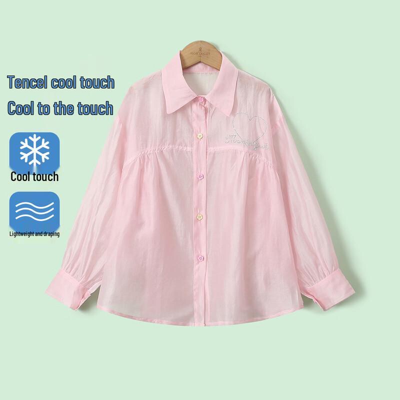 Montagut Girls 2026 Summer Rhinestone Tencel Thin Long-Sleeve Shirt 140
Montagut Girls 2026 Summer Rhinestone Tencel Thin Long-Sleeve Shirt 140