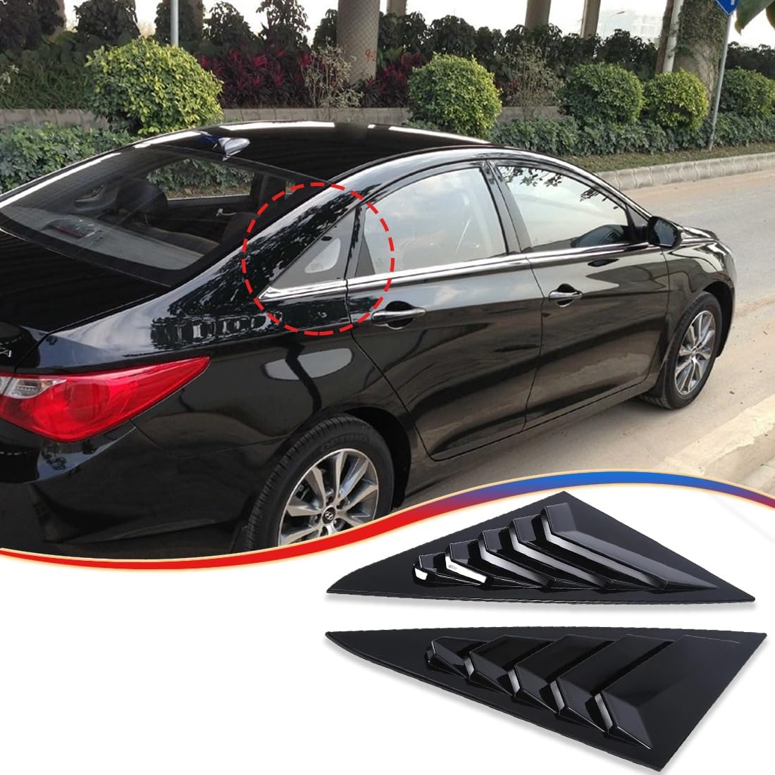 2Pcs Rear Side Window Louvers Air Vent Scoop Shades Cover Blinds Trim for Hyundai Sonata DN8 2020-2025 - ABS Bright Black Sport Interior For 2015-2017 Hyundai Son
2Pcs Rear Side Window Louvers Air Vent Scoop Shades Cover Blinds Trim for Hyundai Sonata DN8 2020-2025 - ABS Bright Black Sport Interior For 2015-2017 Hyundai Son