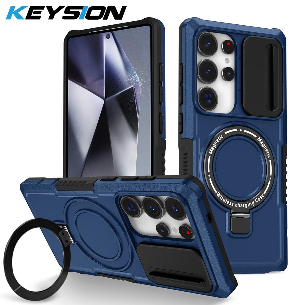 KEYSION Противоударный чехол MagSafe для Samsung Galaxy S25 Ultra 5G с магнитным кольцом-подставкой, защитой камеры, задней крышкой телефона for Galaxy S25 Ultra красный
KEYSION Противоударный чехол MagSafe для Samsung Galaxy S25 Ultra 5G с магнитным кольцом-подставкой, защитой камеры, задней крышкой телефона for Galaxy S25 Ultra красный