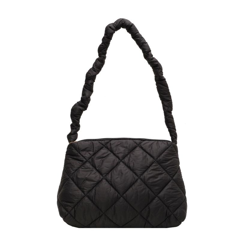 Модная персонализированная женская сумка большой емкости, повседневная сумка, простая сумка через плечо и подмышку Tide чёрный