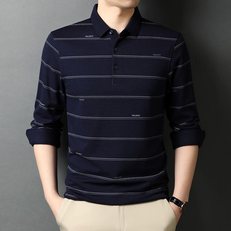 Футболка нового стиля весна-осень с длинными рукавами для мужчин среднего возраста, полосатая рубашка-поло с тонкими лацканами для мужчин XL
Футболка нового стиля весна-осень с длинными рукавами для мужчин среднего возраста, полосатая рубашка-поло с тонкими лацканами для мужчин XL