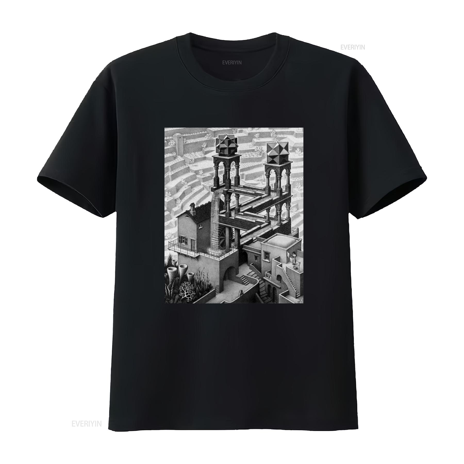 Waterfall Visual Paradox Penrose Triangle Art Inspired MC Escher Adult T Shirt vintage Washed Stylish Stretched Versatile 4XL
Waterfall Visual Paradox Penrose Triangle Art Inspired MC Escher Adult T Shirt vintage Washed Stylish Stretched Versatile 4XL