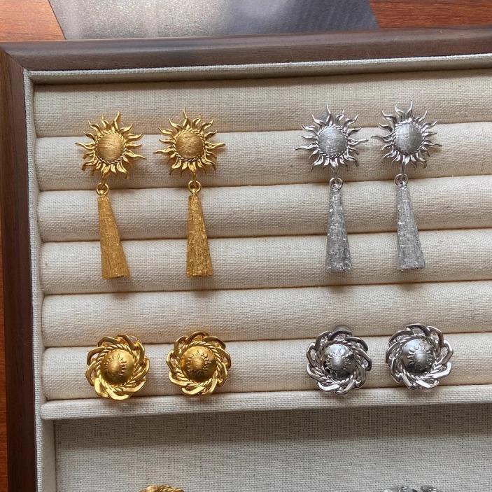 Sun Flower Pendant Earrings Retro Personality Versatile Earrings Fashion Light Luxury Premium Earrings Women
Sun Flower Pendant Earrings Retro Personality Versatile Earrings Fashion Light Luxury Premium Earrings Women