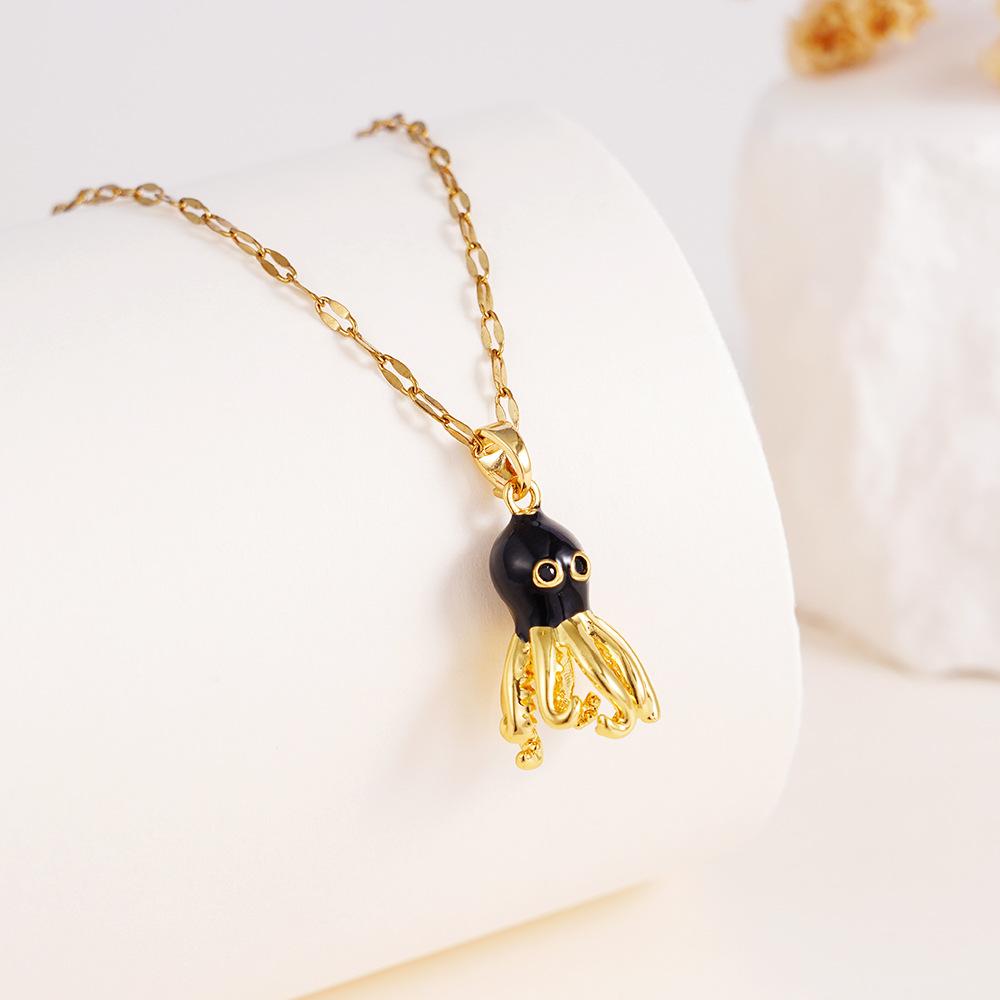Cool Zircon Colorful Enamel Octopus Pendant Necklace for Women Men Stainless Steel Chain Fashion Creative Octopus Jewelry Gifts
Cool Zircon Colorful Enamel Octopus Pendant Necklace for Women Men Stainless Steel Chain Fashion Creative Octopus Jewelry Gifts