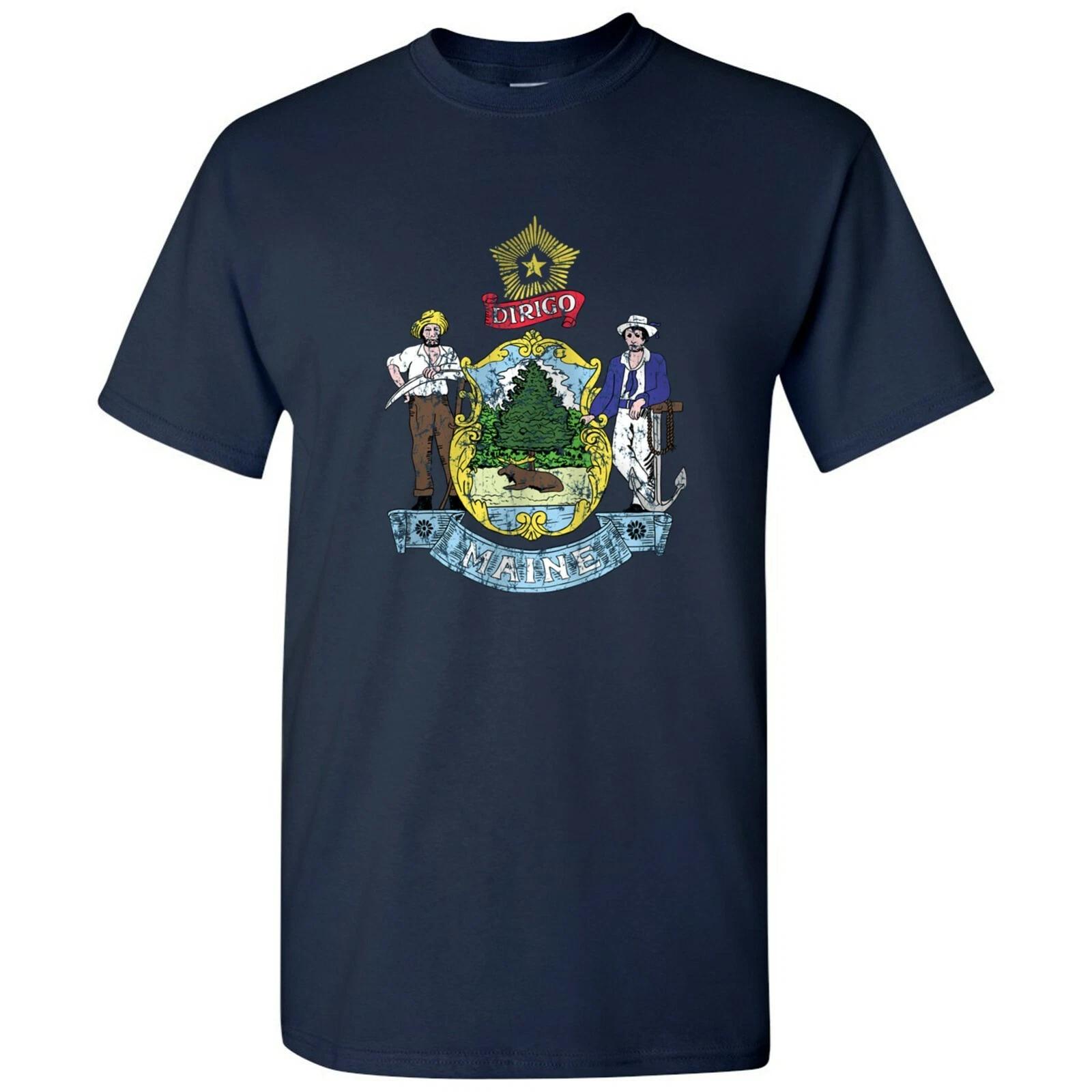 Maine State Flag - Hometown Pride Local Souvenir Basic Cotton T-Shirt - Navy 4XL
Maine State Flag - Hometown Pride Local Souvenir Basic Cotton T-Shirt - Navy 4XL