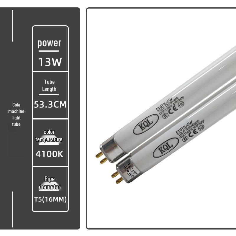Coca-Cola Machine F13T5CW 13W Fluorescent Lamp Tube, 517mm x 16mm Straight Glass
Coca-Cola Machine F13T5CW 13W Fluorescent Lamp Tube, 517mm x 16mm Straight Glass
