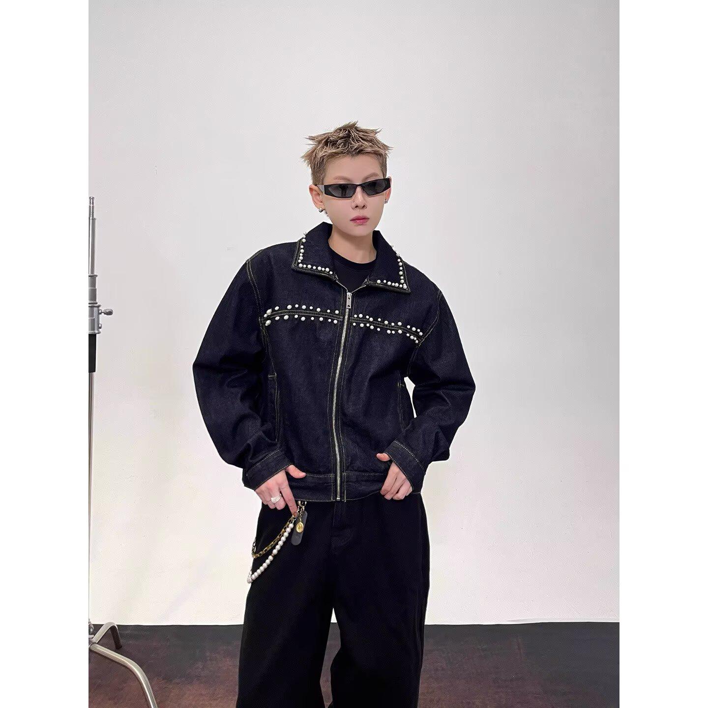 Унісекс джинсова куртка з бісером - Осінній тренд 2025: Вільний, Універсальний, Праний дизайн з вузликами L синій/чорний
Унісекс джинсова куртка з бісером - Осінній тренд 2025: Вільний, Універсальний, Праний дизайн з вузликами L синій/чорний