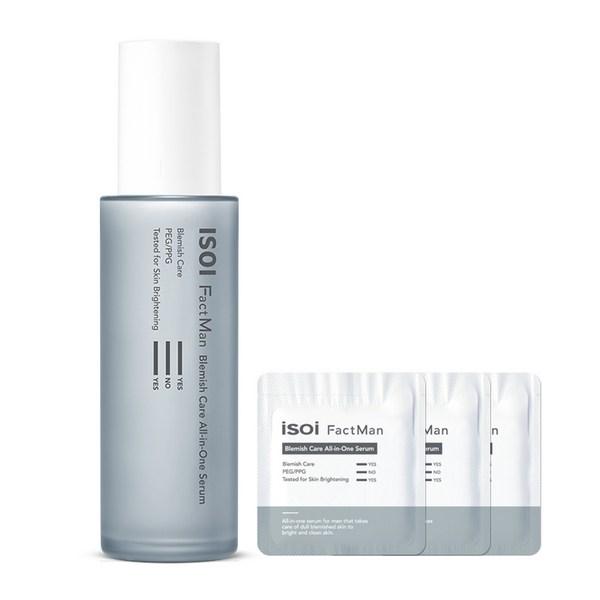 Isoi Factman Blemish Care All-in-One Serum 100мл + Пробная сыворотка All-in-one 3 штуки, 1 набор, лучшая мужская косметика Кореи
Isoi Factman Blemish Care All-in-One Serum 100мл + Пробная сыворотка All-in-one 3 штуки, 1 набор, лучшая мужская косметика Кореи