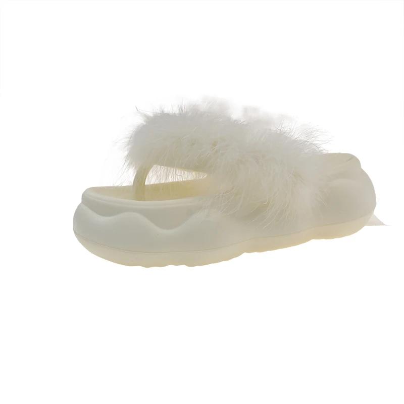 Модные женские шлепанцы на платформе, украшение Maui, подошва бисквит , шлепанцы для платья, для отдыха, летние, милые, трендовые, женские тапочки 40-41 белый