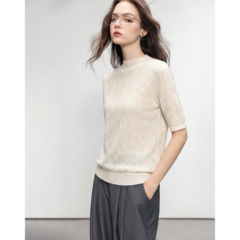 Women s Leaf Jacquard Semi-High Collar Knit Top M
Women s Leaf Jacquard Semi-High Collar Knit Top M