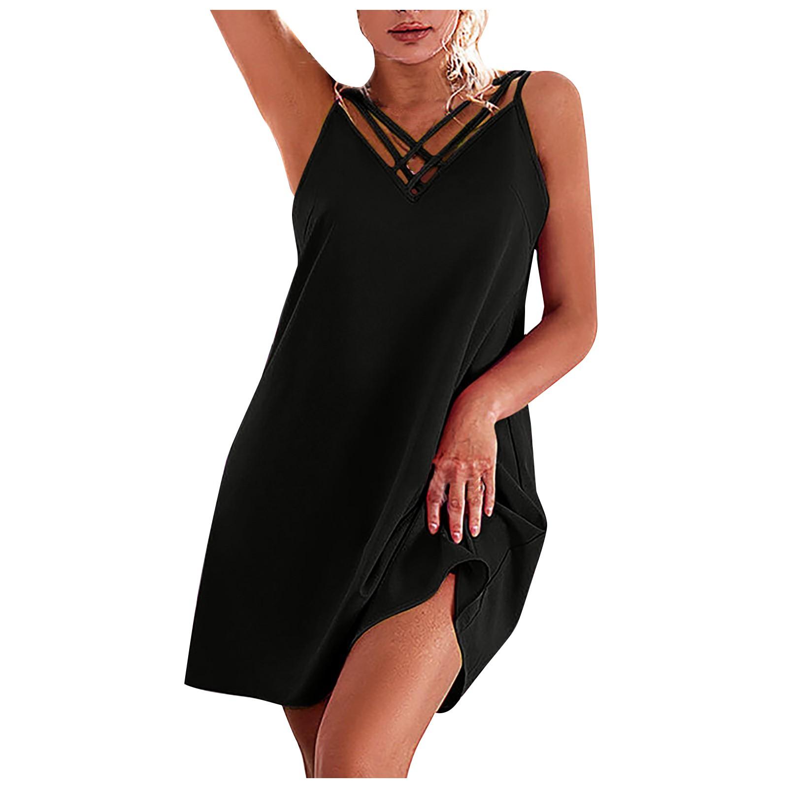 (SU)Мода Женский V-образный вырез Без спинки Halter Сексуальный танк Сплошной цвет Комфортное платье 
(SU)Мода Женский V-образный вырез Без спинки Halter Сексуальный танк Сплошной цвет Комфортное платье