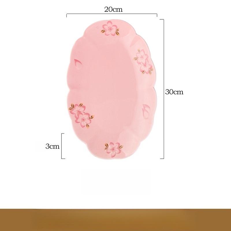 Japanese Style Cherry Blossom Ceramic Retro Relief Large Dessert Plate Sushi Plate Household Oval Shape
Japanese Style Cherry Blossom Ceramic Retro Relief Large Dessert Plate Sushi Plate Household Oval Shape