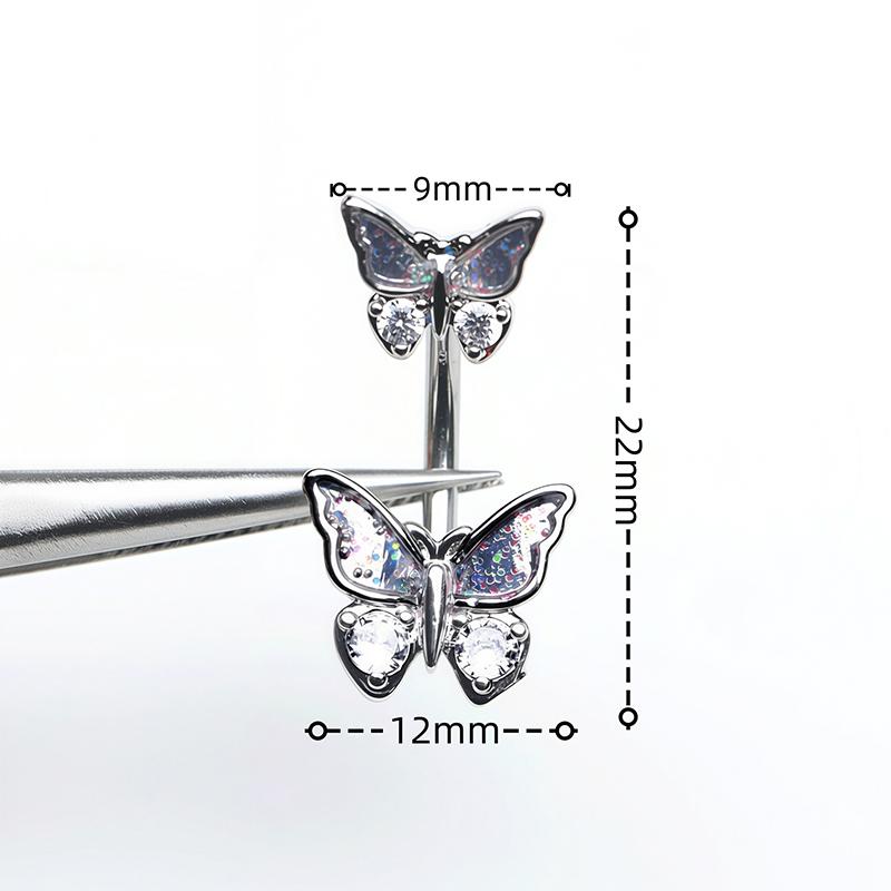 Butterfly Belly Button Ring Navel Rings Zircon Umbilical Ring Hypoallergenic Tummy Ring Piercing A1
Butterfly Belly Button Ring Navel Rings Zircon Umbilical Ring Hypoallergenic Tummy Ring Piercing A1