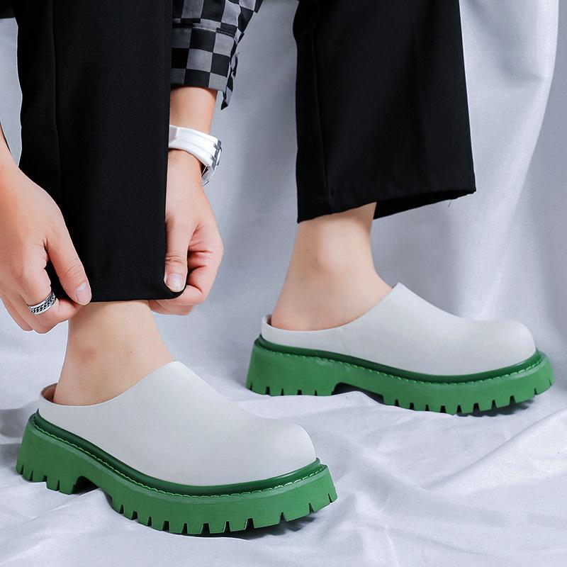 Green sole derby shoes round head high-end leather shoes versatile platform men s fashion trend half drag leather shoes casual 3205-R 44 білий
Green sole derby shoes round head high-end leather shoes versatile platform men s fashion trend half drag leather shoes casual 3205-R 44 білий