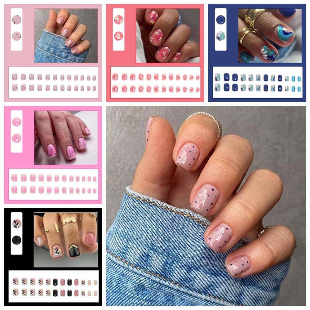 Маникюрный материал Короткие цветочные накладные ногти DIY Аксессуары для ногтей Цветочные накладные ногти Маникюрный салон 
Маникюрный материал Короткие цветочные накладные ногти DIY Аксессуары для ногтей Цветочные накладные ногти Маникюрный салон