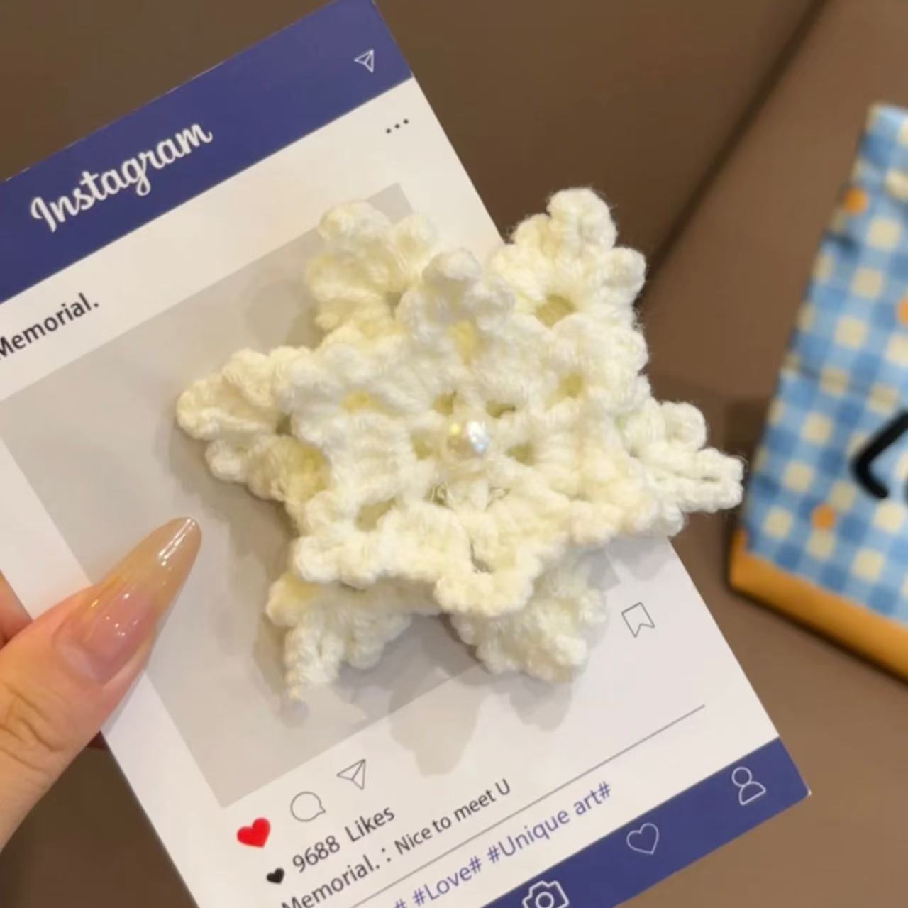 1 шт. Зимняя пряжа «снежинка», двухслойная плетеная заколка для волос, ретро-милый зажим для края, мягкая плюшевая атмосфера, зажим для боковой челки