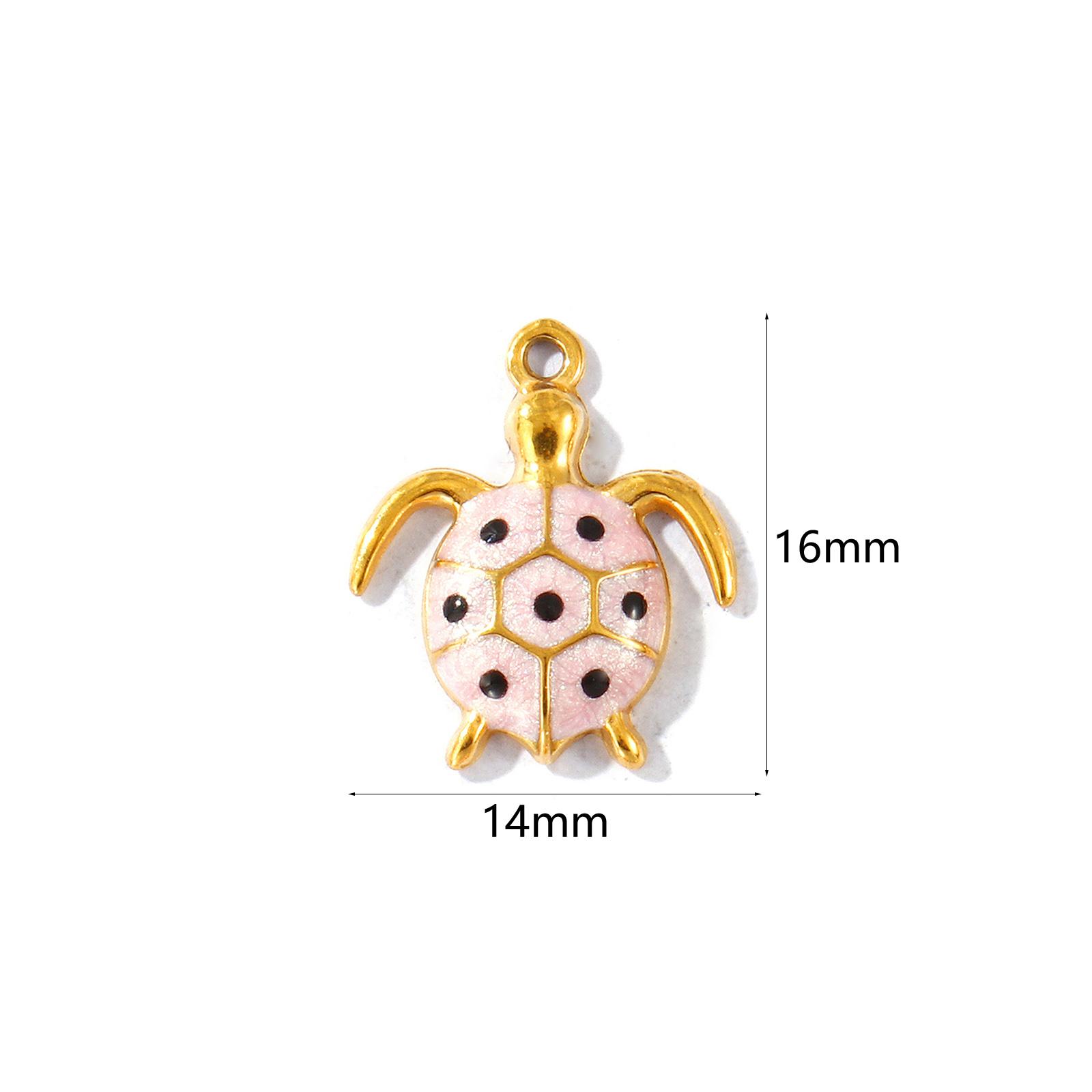 5Pcs 304 Stainless Steel Ocean Jewelry Charms 18K Gold Plated Pink Enamel Marine Turtle Seahorse Pearlized Pendants DIY Necklace
5Pcs 304 Stainless Steel Ocean Jewelry Charms 18K Gold Plated Pink Enamel Marine Turtle Seahorse Pearlized Pendants DIY Necklace