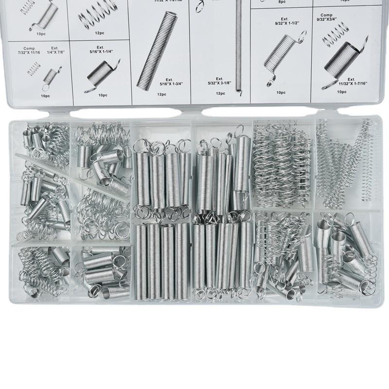 200-Piece Assorted Tension and Compression Springs Set in Clear PP Box - 20 Specs
200-Piece Assorted Tension and Compression Springs Set in Clear PP Box - 20 Specs