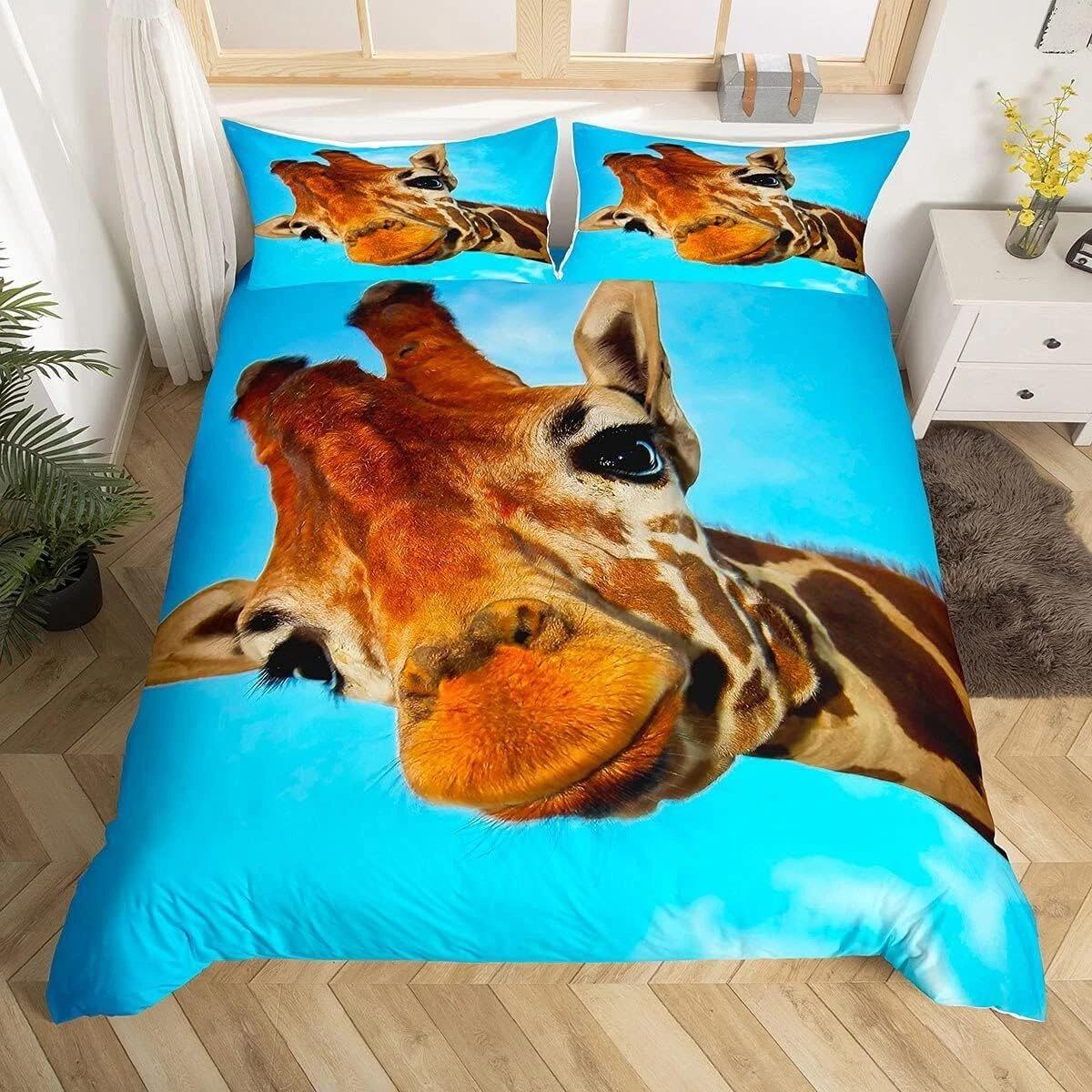 Giraffe Bedding Set Kid Gift Full Size Animal Duvet Cover Pillowcase 2/3pc Queen Double King Bedroom Home Decoration Baby 100x135cm
Giraffe Bedding Set Kid Gift Full Size Animal Duvet Cover Pillowcase 2/3pc Queen Double King Bedroom Home Decoration Baby 100x135cm