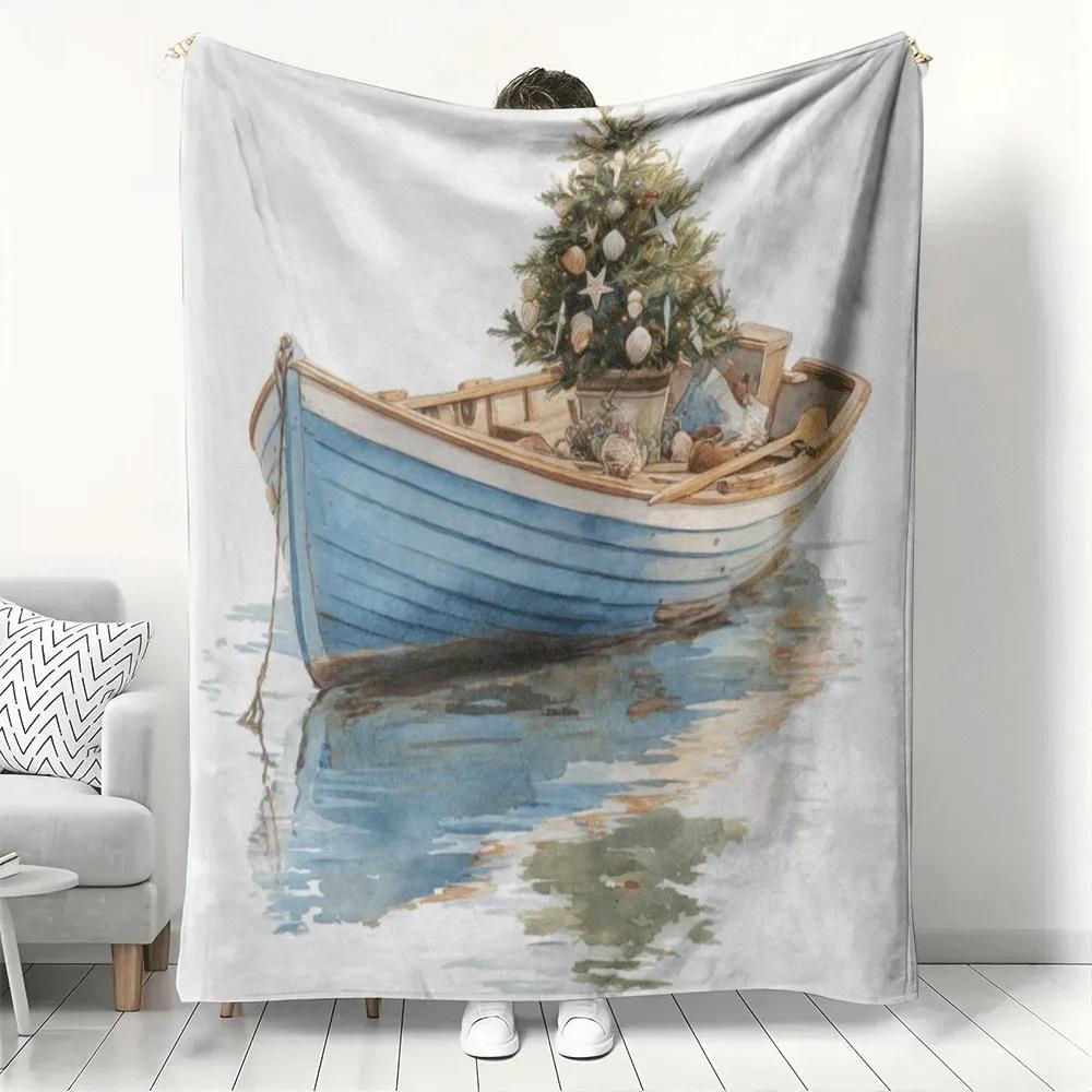 Watercolor painting Blue boat Flannel printed blanket suitable for all seasons suitable for living room office sofa and travel 75x100cm
Watercolor painting Blue boat Flannel printed blanket suitable for all seasons suitable for living room office sofa and travel 75x100cm