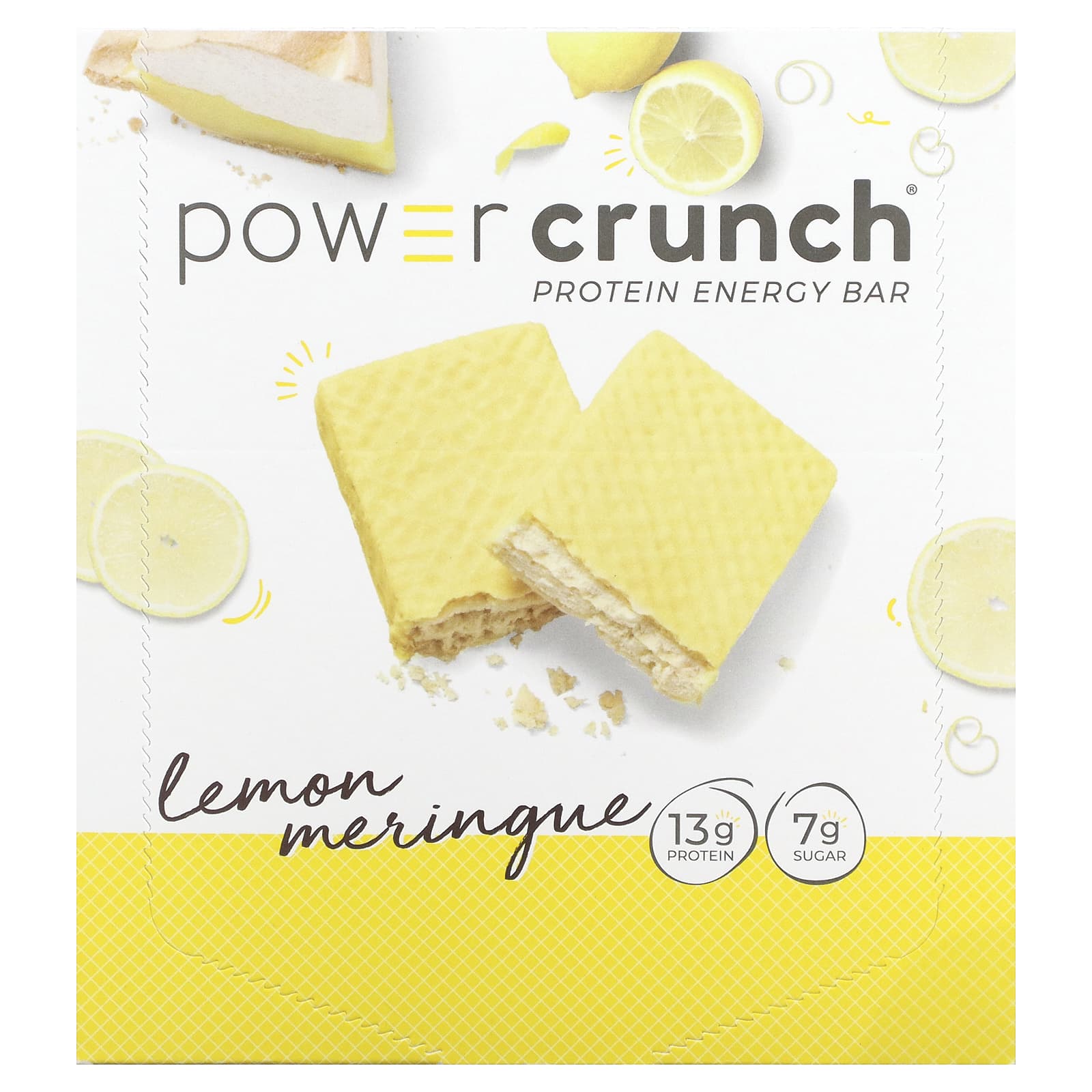 BNRG, Протеїново-енергетичний батончик Power Crunch, Лимонний меренг, 12 штук, 40 г (1,4 унції) кожен
BNRG, Протеїново-енергетичний батончик Power Crunch, Лимонний меренг, 12 штук, 40 г (1,4 унції) кожен