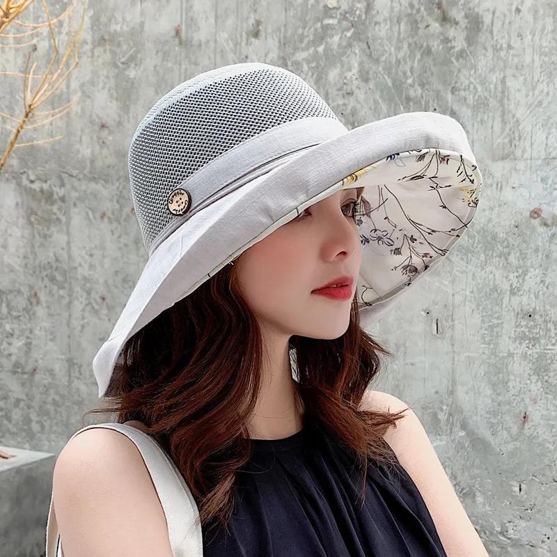 Breathable Summer UV Protection Wide Brim Women Sun Hat Foldable Beach Travel Mesh Bucket Hat Outdoor Gardening M (56-58cm) сірий
Breathable Summer UV Protection Wide Brim Women Sun Hat Foldable Beach Travel Mesh Bucket Hat Outdoor Gardening M (56-58cm) сірий