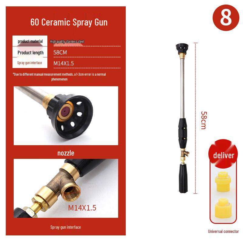High-Pressure Sprayer Gun with Ceramic Tip
High-Pressure Sprayer Gun with Ceramic Tip