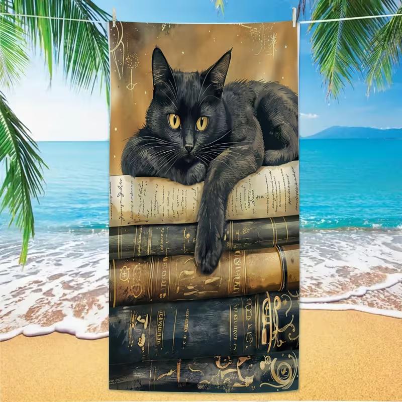 Vintage Black Cat on Old Books Art Beach Towel Soft Quick Dry Absorbent Swim Towel Summer Travel Beach Blanket W30*H60(CM)
Vintage Black Cat on Old Books Art Beach Towel Soft Quick Dry Absorbent Swim Towel Summer Travel Beach Blanket W30*H60(CM)