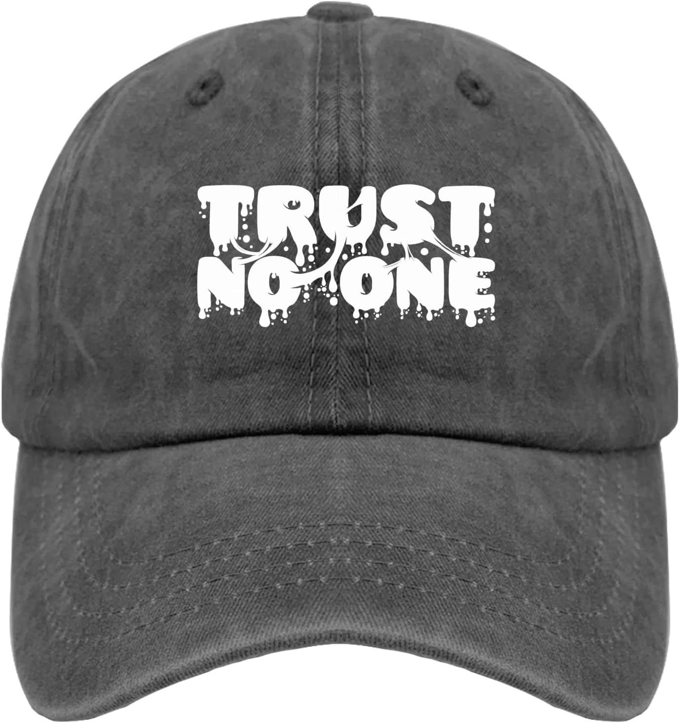 Trust No One Drip Graphic Baseball Cap Unisex Casual Polyester Adjustable Dad Hat One Size
Trust No One Drip Graphic Baseball Cap Unisex Casual Polyester Adjustable Dad Hat One Size