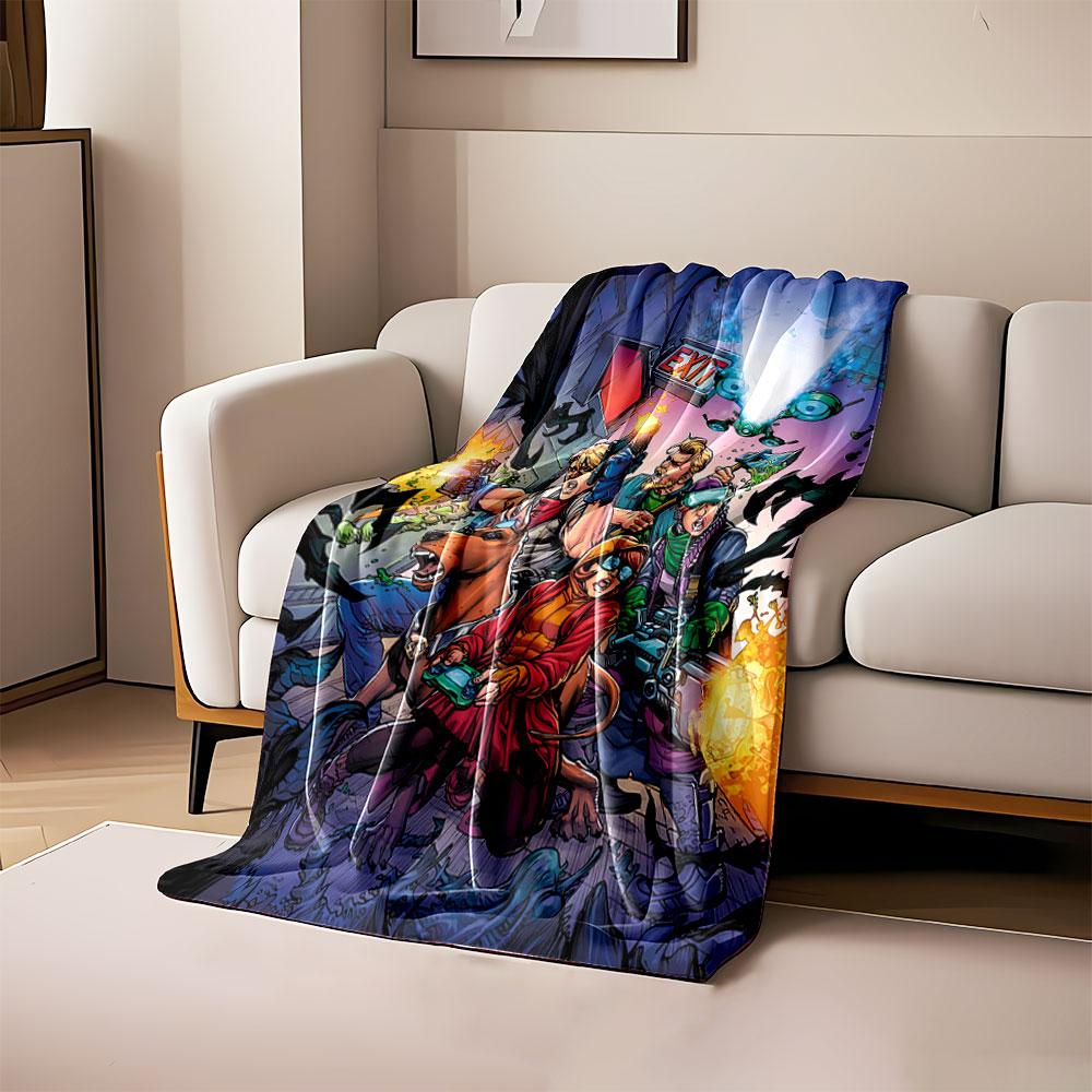 A group battling monsters with weapons, led by a dog in dynamic action. for all seasons blanket lunch break throw gift 80cm x 120cm
A group battling monsters with weapons, led by a dog in dynamic action. for all seasons blanket lunch break throw gift 80cm x 120cm