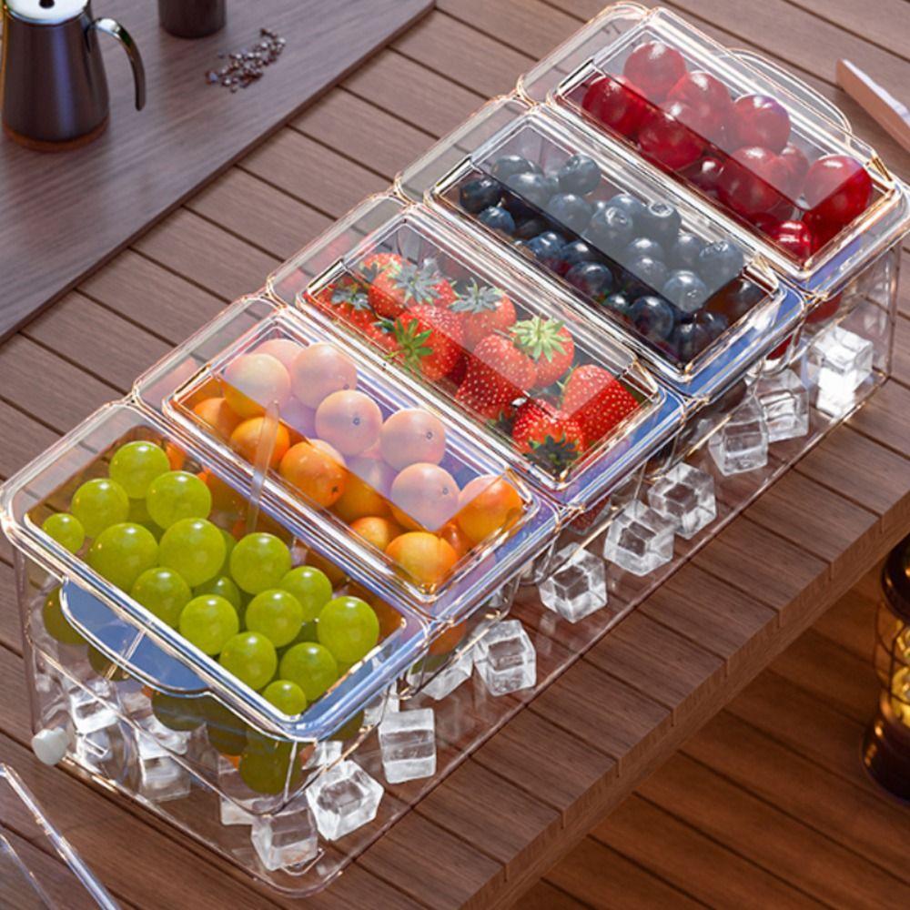 Organizer Fruit Preservation Box 5 Grids Storage Boxes Salad Box Picnic Food Box Kitchen прозорий
Organizer Fruit Preservation Box 5 Grids Storage Boxes Salad Box Picnic Food Box Kitchen прозорий