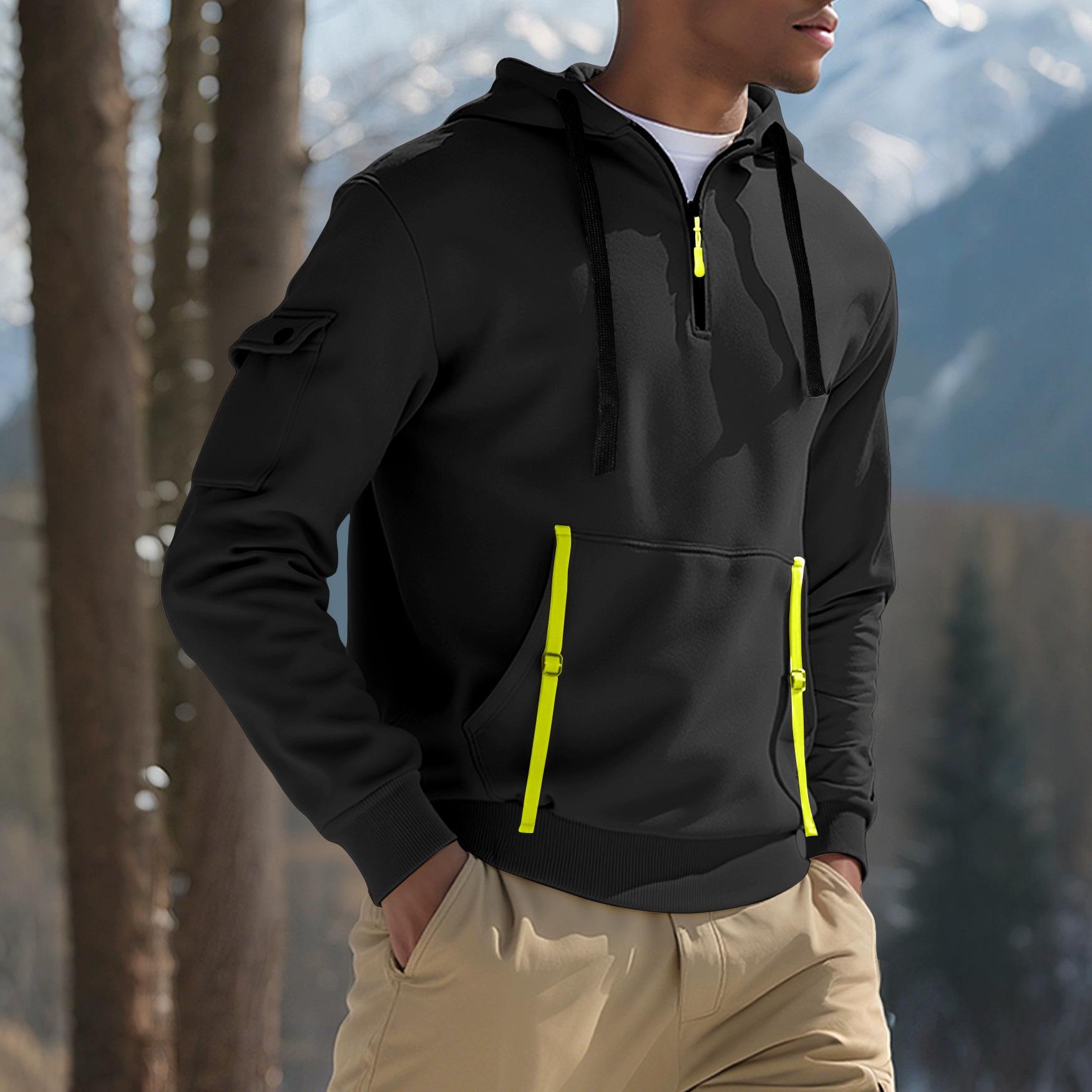 Men s European Size Plus Velvet Multi-Pocket Zipper Hoodie - New Autumn/Winter Fashion Sweatshirt XXXL чорний
Men s European Size Plus Velvet Multi-Pocket Zipper Hoodie - New Autumn/Winter Fashion Sweatshirt XXXL чорний