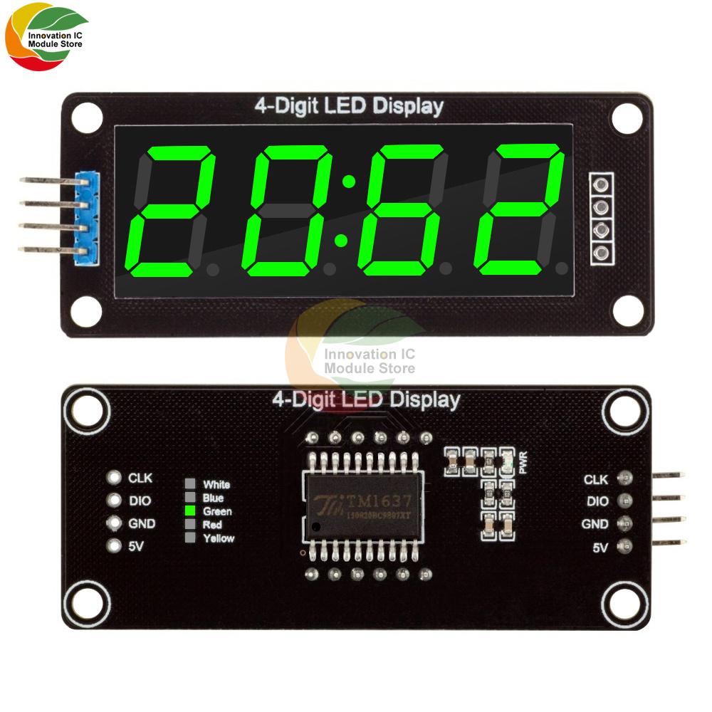 TM1637 0.56-inch Four-digit Seven-segment Digital Tube Clock Module With Adjustable Clock Point Brightness DIY Welding зелений
TM1637 0.56-inch Four-digit Seven-segment Digital Tube Clock Module With Adjustable Clock Point Brightness DIY Welding зелений