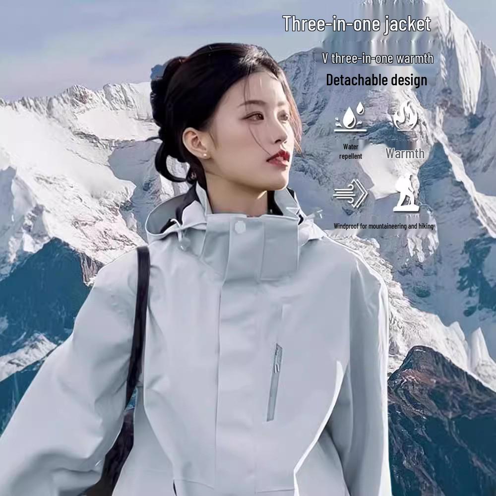 Tibet Outdoor Windproof Waterproof 3-in-1 Jacket for Men & Women - Moonlight Blue 2XL
Tibet Outdoor Windproof Waterproof 3-in-1 Jacket for Men & Women - Moonlight Blue 2XL