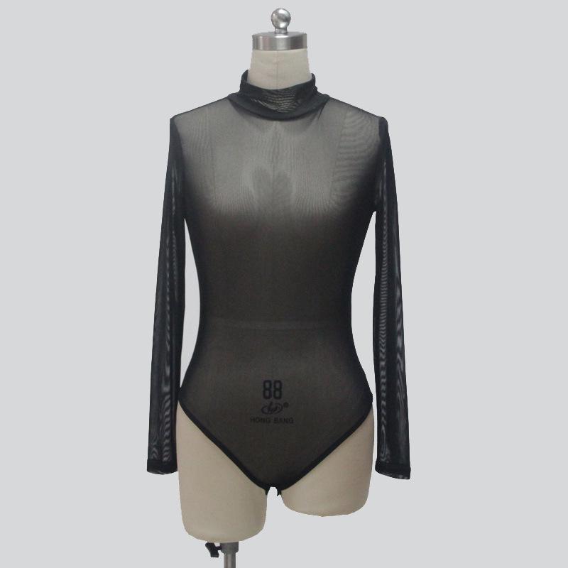 Сексуальный комбинезон с длинными рукавами и сетчатыми вставками для женщин - Одежда для ночного клуба и танцевальных выступлений Small чёрный
Сексуальный комбинезон с длинными рукавами и сетчатыми вставками для женщин - Одежда для ночного клуба и танцевальных выступлений Small чёрный