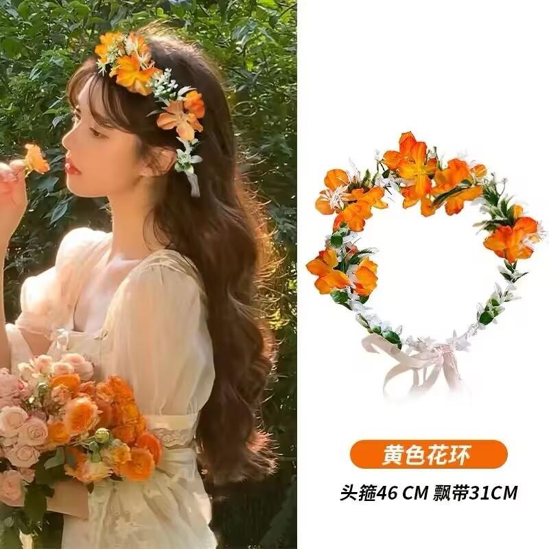 Bridal Fabric Flower Crown Headband With Real Flowers Wedding Beach Photo Shoot Hair Accessory Decor
Bridal Fabric Flower Crown Headband With Real Flowers Wedding Beach Photo Shoot Hair Accessory Decor
