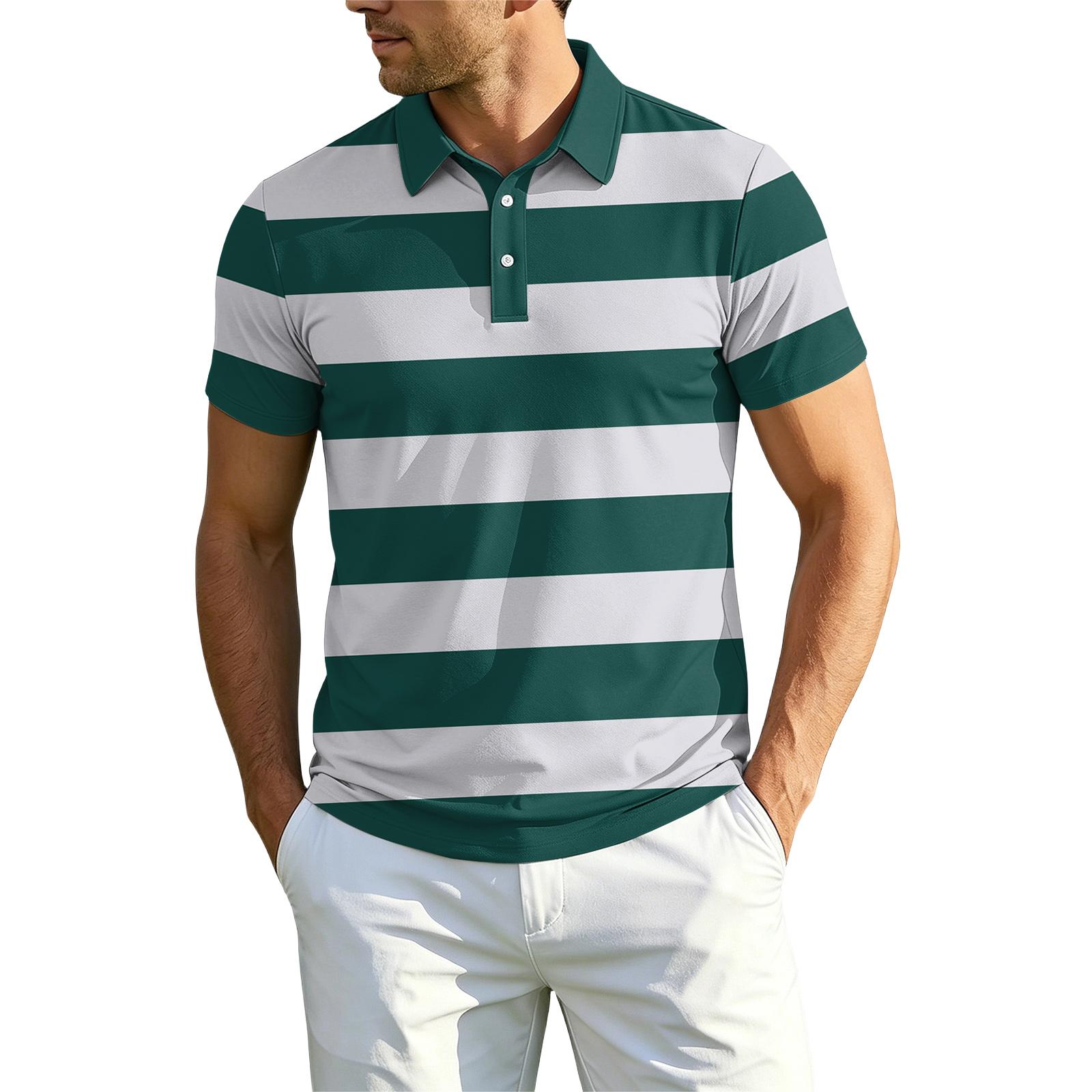 Men’s Short Sleeve Striped Polo Shirt Classic Fit Button Down Collar Soft Lightweight Breathable Fabric Casual Top XXXL
Men’s Short Sleeve Striped Polo Shirt Classic Fit Button Down Collar Soft Lightweight Breathable Fabric Casual Top XXXL
