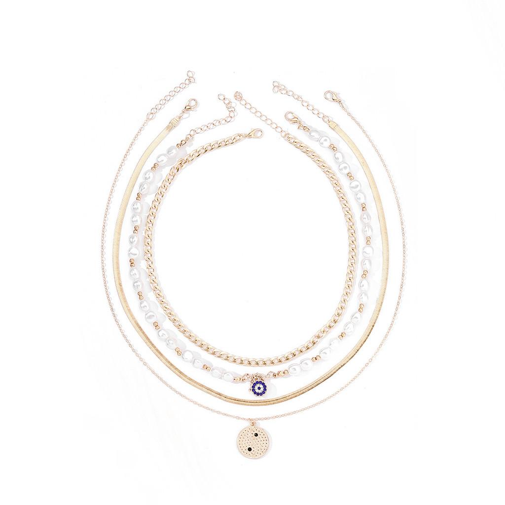 Demon Eye Multilayer Necklace With Zinc Alloy Geometric Pendant For Women
Demon Eye Multilayer Necklace With Zinc Alloy Geometric Pendant For Women