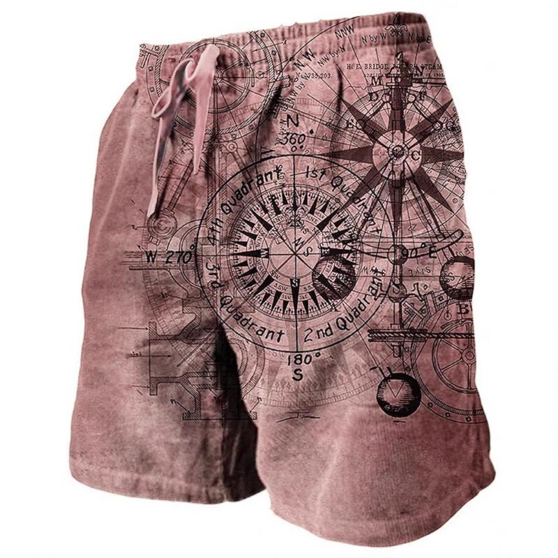 Summer Men s Vintage Nautical Compass Print Shorts Elastic Waist Drawstring Casual Beach Shorts S розовый
Summer Men s Vintage Nautical Compass Print Shorts Elastic Waist Drawstring Casual Beach Shorts S розовый