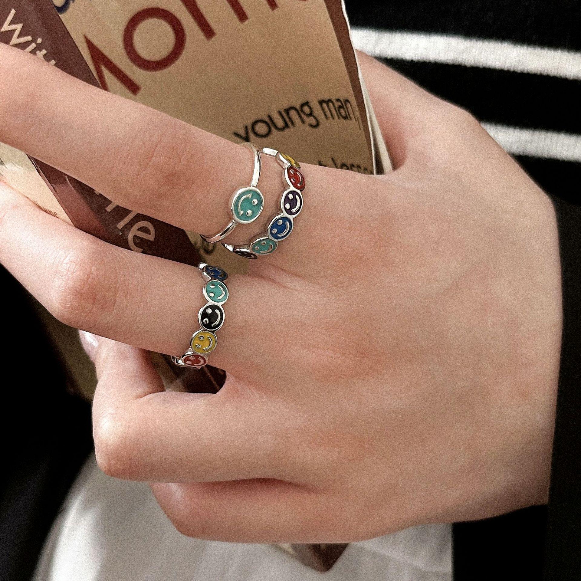 Yinruitai S925 Sterling Silver Smiley Face Open Ring for Women - Korean Light Luxury High-End Design
Yinruitai S925 Sterling Silver Smiley Face Open Ring for Women - Korean Light Luxury High-End Design