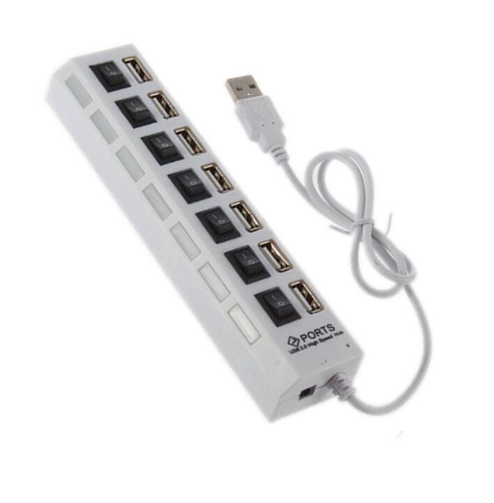 7 Ports LED USB 2.0 Adapter Hub Power On/off Switch For PC Laptop Fast High Quality 7 Port білий
7 Ports LED USB 2.0 Adapter Hub Power On/off Switch For PC Laptop Fast High Quality 7 Port білий