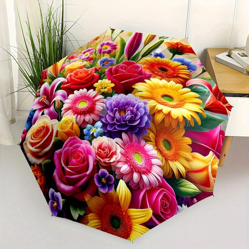 Automatic Open/Close Umbrella with Floral Pattern - Compact Folding Umbrella, Elegant Floral Design in Pink, Yellow, Red, Blue (as the picture,Iron&8K)
Automatic Open/Close Umbrella with Floral Pattern - Compact Folding Umbrella, Elegant Floral Design in Pink, Yellow, Red, Blue (as the picture,Iron&8K)