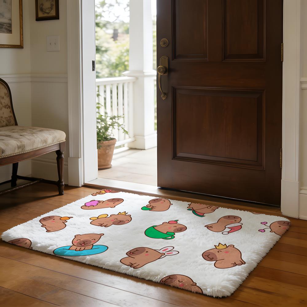 Floor Mat Soft Flannel Rug Non-Slip Absorbent Mat for Bathroom Bedroom Home Decor Cute Capybara Pattern 50x80cm
Floor Mat Soft Flannel Rug Non-Slip Absorbent Mat for Bathroom Bedroom Home Decor Cute Capybara Pattern 50x80cm