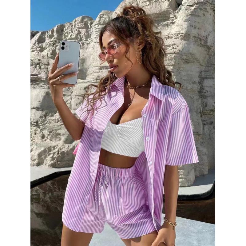 Women s Stripe Short Sleeve Shirt and High Waist Shorts Set Casual Loose Fit Two Piece Outfit XL
Women s Stripe Short Sleeve Shirt and High Waist Shorts Set Casual Loose Fit Two Piece Outfit XL