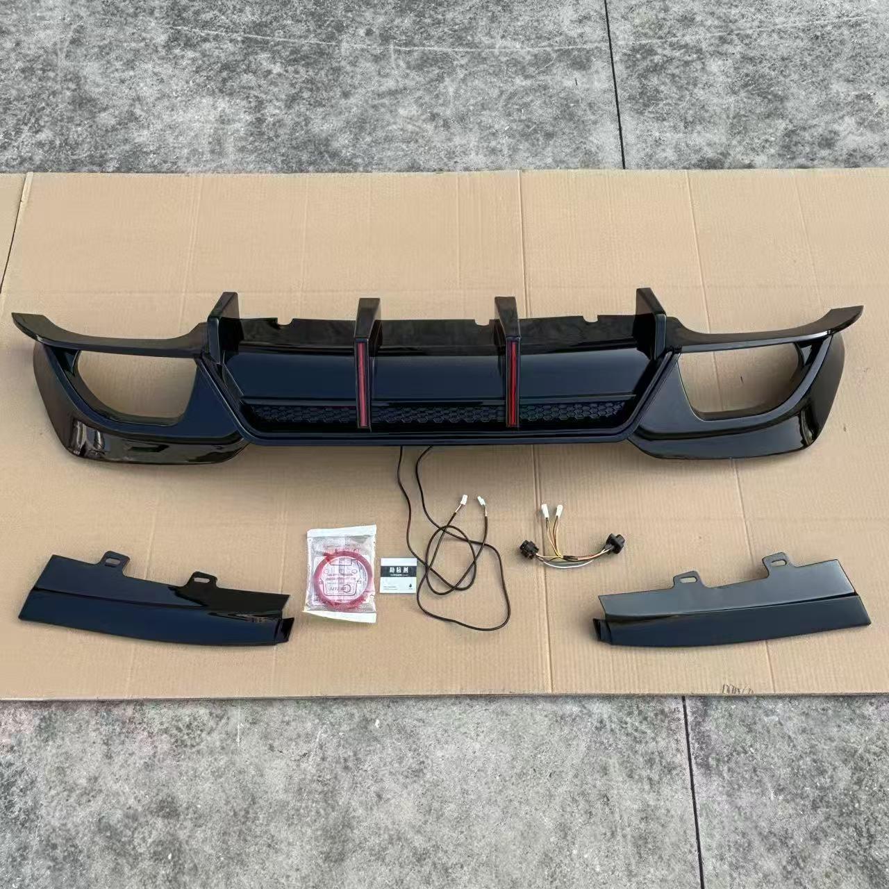 Fit for BMW 3 Series 20-22 G20/G28 Gloss Black Carbon Fiber Rear Diffuser with Dual Vertical Lights. Gloss Black
Fit for BMW 3 Series 20-22 G20/G28 Gloss Black Carbon Fiber Rear Diffuser with Dual Vertical Lights. Gloss Black