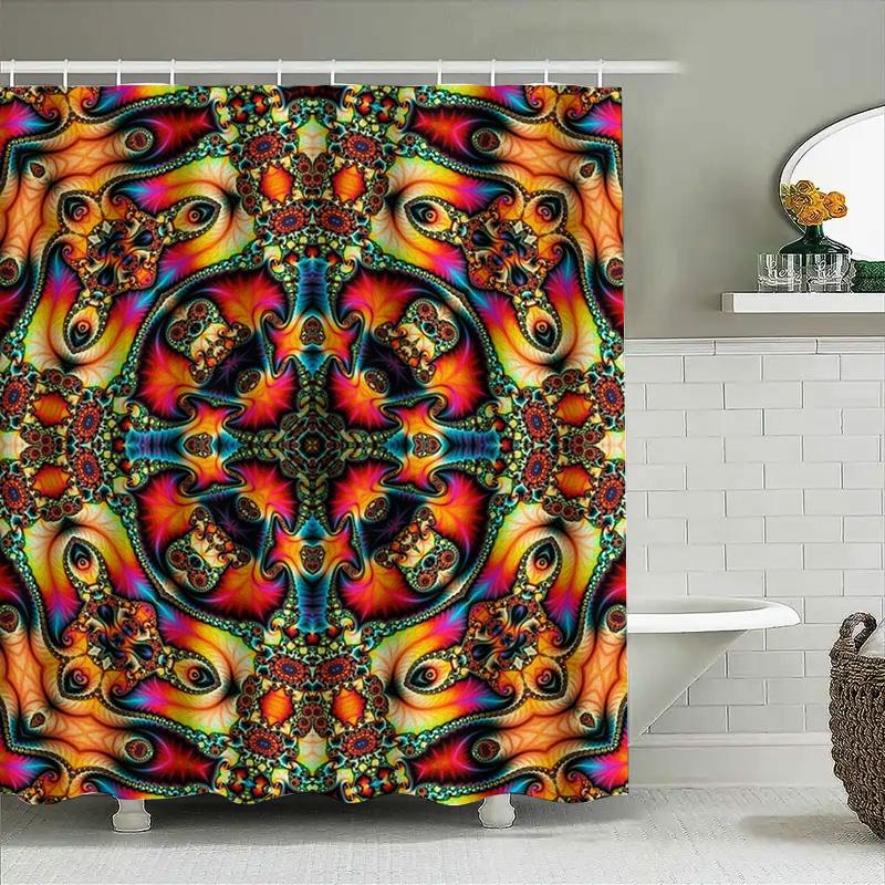 Colorful Fractal Shower Curtain Bathroom Decorative Fabric Waterproof Home Accessories Modern Artistic Design For Bathrooms Show W60H190(CM)-1 Pcs
Colorful Fractal Shower Curtain Bathroom Decorative Fabric Waterproof Home Accessories Modern Artistic Design For Bathrooms Show W60H190(CM)-1 Pcs