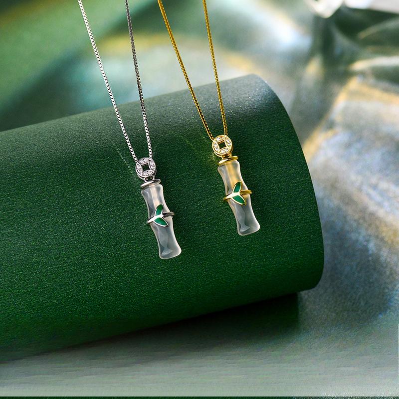 Bamboo Necklace, Copper Coins, Ethnic Style, Collarbone Chain, Light Luxury Feeling, White Jade Marrow
Bamboo Necklace, Copper Coins, Ethnic Style, Collarbone Chain, Light Luxury Feeling, White Jade Marrow